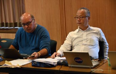 José Matos on the left and Chairperson Ryoichi Matsuda on the right